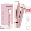 Bikini Trimmer Electric Razors for Women, Rechargeable Pubic Body Hair Trimmer 2-in-1 Electric Shaver for Legs Body Hair, Bikini Shaver (Pink) view 1
