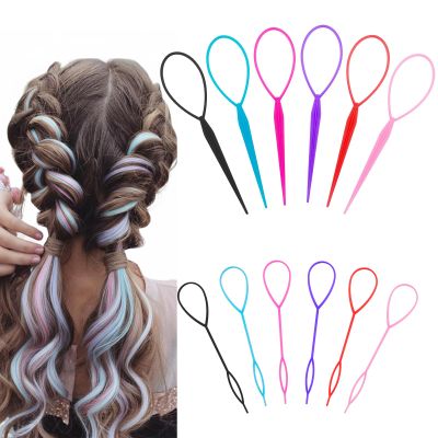 24PCS Multi-Color Topsy Tail Hair Tool - Large & Small 2 Sizes Hair Loop Styling Tool Set Hairs Pull Through Tools, French Braids, Ponytails, Hair Pull Through Tool for Women and Girls