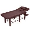 Stationary Age Table, 72.8"x 27.56" Heavy Duty Spa Bed with 0-30 Adjustable Backrest, 440LBS Metal Frame PU Leather Physical TherapyTable Lash Professional Equipment view 1