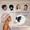 MIS-SILK Bonnet Sleeping for Women Satin Hair Bonnet, Anti Frizz Silk Sleep Cap Women-Hair Accessories Beige view 2
