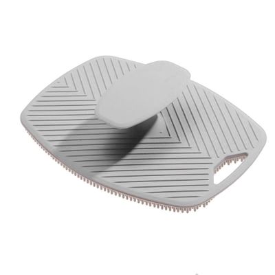 2Pcs Hand-Held Silicone Body Scrub Body Exfoliating Scrub, Suitable for All Skin Types of Environmentally Friendly Bath Brushes, Suitable for Women and Men.(Gray 1).
