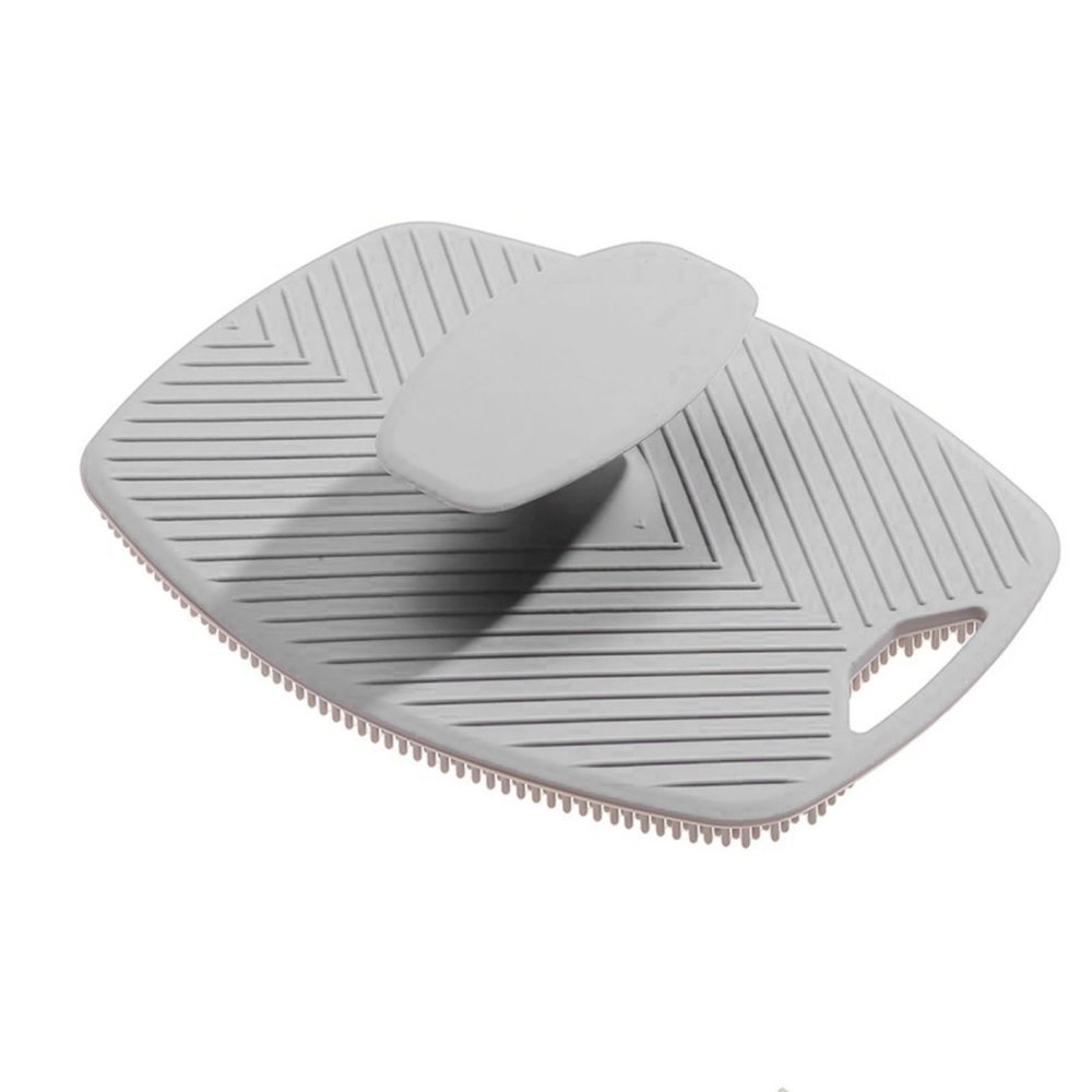 2Pcs Hand-Held Silicone Body Scrub Body Exfoliating Scrub, Suitable for All Skin Types of Environmentally Friendly Bath Brushes, Suitable for Women and Men.(Gray 1).