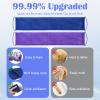 3 Pcs African Exfoliating Net Sponge, Nylon Net Bath Back Scrubber with Handles, Shower Loofah for Body Exfoliation (Blue Purple Coffee) view 3