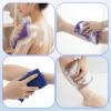 3 Pcs African Exfoliating Net Sponge, Nylon Net Bath Back Scrubber with Handles, Shower Loofah for Body Exfoliation (Blue Purple Coffee) view 4