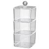 Acrylic Three-Tier Storage Box for Girls Hair Accessories, Transparent Design, Keeps Hair Items Dust-Free, Ideal for Bands and Clips view 1