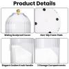 3 Tier Makeup Organizer with Clear Lid - 360 Rotating Protective Vanity Brush Holder for Bathroom Countertop White view 2