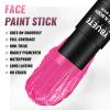 YBUETE Pink Oil Based Face Body Paint Stick, Non-toxic Full-coverage Face Painting for Skull Clown Makeup Halloween Cosplay Makeup, Waterproof Cream Pink Body Painting for Adults view 3