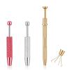 3Pcs Piercing Ball Grabber Tool, Stainless Steel Jeweler Piercing Removal Tool, 4 Claw Pearl Grabber Pick Up Tools, for Ear Nose Lip Jewelry Changes Tiny Objects Chips Electronic Components, 3 Colors view 1