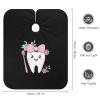 Tooth with Toothbrush Barber Cape Professional Hair Cutting Apron Hairdresser Cape for Men Women view 2
