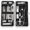 19 in 1 Manicure Set & Nail Clippers Kit, Professional Stainless Steel Grooming Kit for Women & Men, Complete Nail Care Tools with Travel Case, Ideal for Toenail, Pedicure, Home Use or Travel, Black view 1