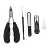 COOLHIYA Nail Clippers Set Stainless Steel Nail Cutter Pedicure Trimmer Kit for Home Salon Use Black Portable Grooming Tools with Storage Case view 1
