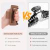 3 Pcs Matte Silicone Hair Clips Flexible Hair Claw Clips Cloud Clip Soft Bendable Hair Claw Clip for WomenCoffee view 2