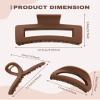 3 Pcs Matte Silicone Hair Clips Flexible Hair Claw Clips Cloud Clip Soft Bendable Hair Claw Clip for WomenCoffee view 3