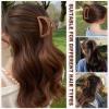 3 Pcs Matte Silicone Hair Clips Flexible Hair Claw Clips Cloud Clip Soft Bendable Hair Claw Clip for WomenCoffee view 4