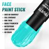 YBUETE Teal Oil Based Face Body Paint Stick, Non-toxic Full-coverage Face Painting for Sally Makeup Halloween Cosplay Makeup, Waterproof Cream Teal Body Painting for Adults view 3