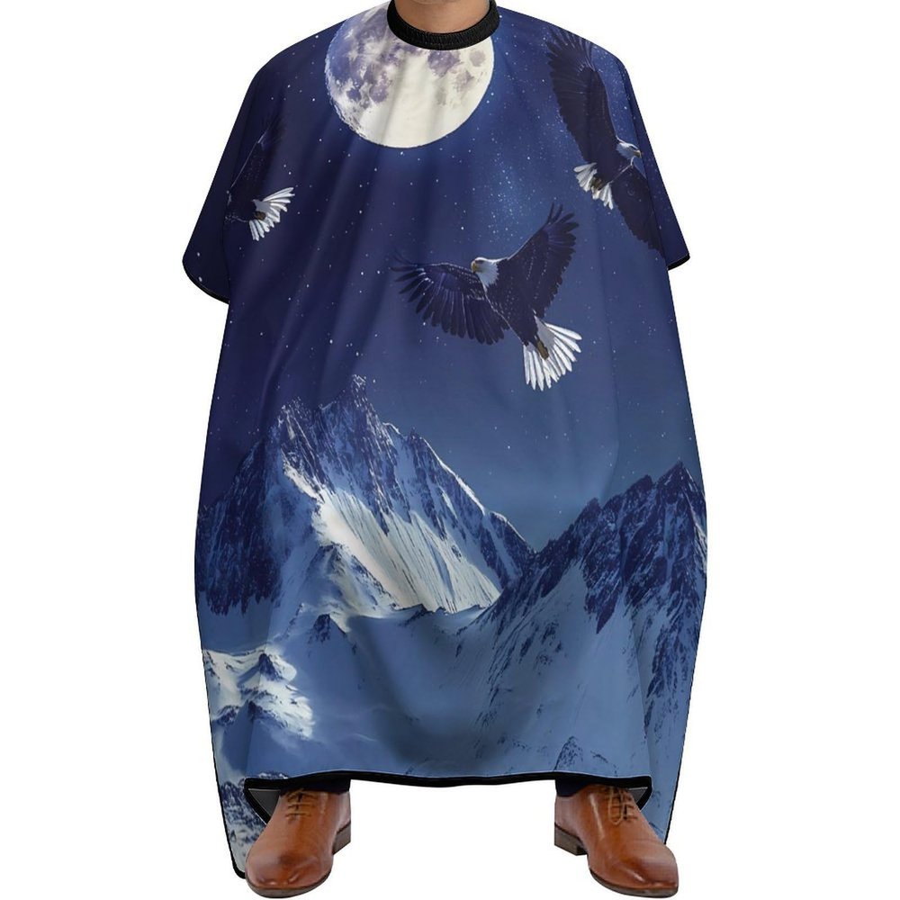 Bald Ea-gles Barber Cape Professional Hair Cutting Apron Hairdresser Cape for Men Women
