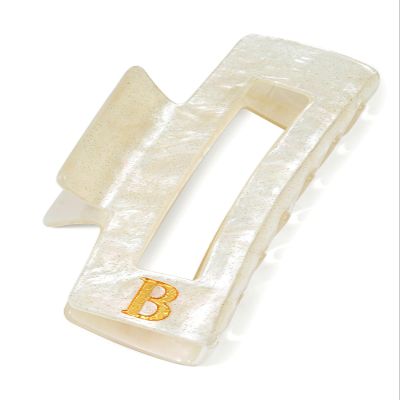 ACECHA 3.9" Gold Initial Claw Clip for Women Thick Hair, Strong Hold