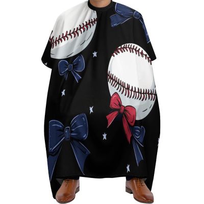 Baseball Bow Barber Cape Professional Hair Cutting Apron Hairdresser Cape for Men Women