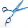 6.0 Inch Blue Barber Scissors - Professional Thinning Shears For Hair Cutting view 3