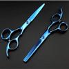 6.0 Inch Blue Barber Scissors - Professional Thinning Shears For Hair Cutting view 4