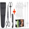 Beard Scissors Comb and 100Pcs Nose Wax Sticks Kit for Men and Women Personal Care Grooming, Ear Face Eyebrow Mustache Hair Removal, Christmas New Year Gift view 1