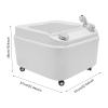Acrylic Foot Spa Tub, 22.4" Commercial Foot Spa Bathtub Foot Bath Basin with Pull-Out Shower Head & 7-Colors LED Light, Massage Foot Bath Tub with Wheels, Salon Pedicure Basin for Home Spa Treatment view 2