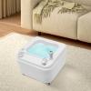 Acrylic Foot Spa Tub, 22.4" Commercial Foot Spa Bathtub Foot Bath Basin with Pull-Out Shower Head & 7-Colors LED Light, Massage Foot Bath Tub with Wheels, Salon Pedicure Basin for Home Spa Treatment view 4