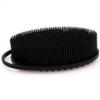 2PCS Silicone Body Scrubber Double Side Body Wash Scrubber Soft Non-Slip Shower Brush Hanging Silicone Loofah Exfoliating Brush Black view 1