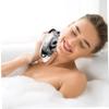 2PCS Silicone Body Scrubber Double Side Body Wash Scrubber Soft Non-Slip Shower Brush Hanging Silicone Loofah Exfoliating Brush Black view 2