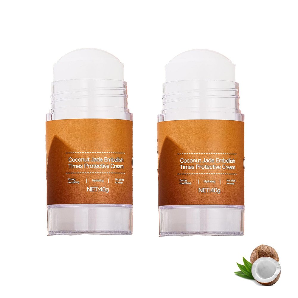 Lcouaq Intensive Heel Repair Cream for Severe Dry Cracked Feet, Moisturizing Balm to Soothe Painful Cracking, Soften Hard Dead Skin on Feet & Hands Brown*2