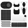100 Pcs Tan Spray Tanning Essentials Kit: 20 Each Hair Nets, Nose Plugs, Sticky Spray Tan Feet Pads & Disposable Undergarments,Premium Quality Accessories for Salons view 1