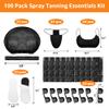 100 Pcs Tan Spray Tanning Essentials Kit: 20 Each Hair Nets, Nose Plugs, Sticky Spray Tan Feet Pads & Disposable Undergarments,Premium Quality Accessories for Salons view 2