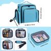 BODMZUANHO Train Case Makeup Bag Large Cosmetic Organizer with 3 Inner Removable Pouches Multifunctional Travel Makeup Artist Storage,Green view 2