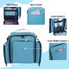 BODMZUANHO Train Case Makeup Bag Large Cosmetic Organizer with 3 Inner Removable Pouches Multifunctional Travel Makeup Artist Storage,Green view 4