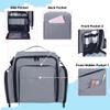 BODMZUANHO Train Case Makeup Bag Large Cosmetic Organizer with 3 Inner Removable Pouches Multifunctional Travel Makeup Artist Storage,Grey view 3
