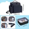 BODMZUANHO Train Case Makeup Bag Large Cosmetic Organizer with 3 Inner Removable Pouches Multifunctional Travel Makeup Artist Storage,Black view 2