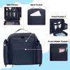 BODMZUANHO Train Case Makeup Bag Large Cosmetic Organizer with 3 Inner Removable Pouches Multifunctional Travel Makeup Artist Storage,Black view 3