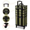 BYOOTIQUE Makeup Train Case Trolley w/Cube Case Cosmetic Organizer Rococo Green view 2