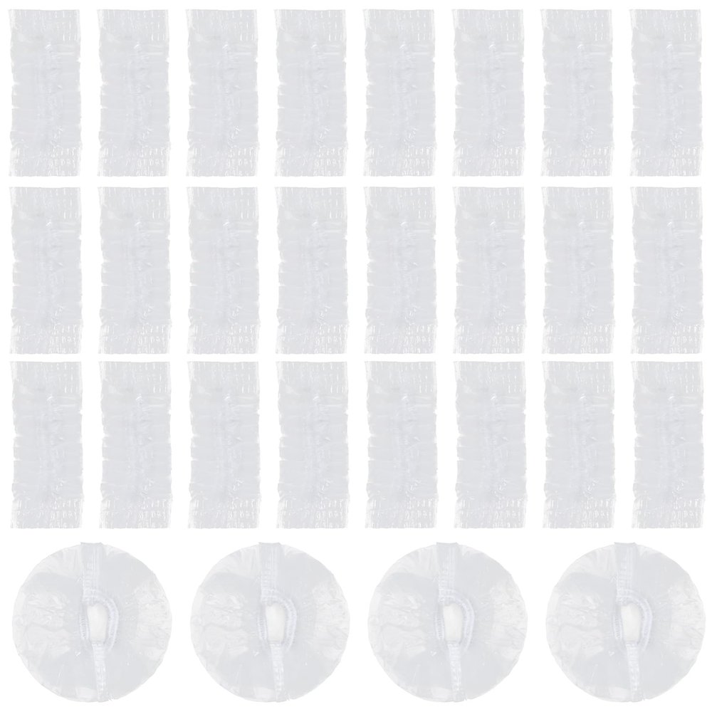 200PCS Disposable Ear Covers for Shower, Clear Waterproof Ear Covers for Bathing, Waterproof Plastic Ear-Protectors for Showering, Hair Dye, Spa, Salon and Beauty Treatments