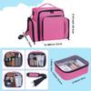BODMZUANHO Train Case Makeup Bag Large Cosmetic Organizer with 3 Inner Removable Pouches Multifunctional Travel Makeup Artist Storage,Rose Red view 2