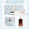Personalized Quilted Cosmetic Bag, Puffy Monogrammed Christmas Birthday Gifts for Women & Girls, Cute initial Floral Makeup Bag Puffer Coquette Bag, Aesthetic Travel Toiletry Zipper Pouch(Blue,L) view 2