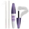AOAZXBB White Mascara and Eyeliner Set 5D Coloured Mascara for Eyelashed, Volumizing Curling Defining Eye Lashes, Long-Lasting Waterproof White Makeup view 1