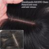 AiUree Short Hair Toppers for Women 10" Large Wiglets Hairpieces for Thinning Hair 4.3"x5.1" Handmade MONO Base Natural Colour Clip in Human Hair Toppers Hairpieces for Women view 4