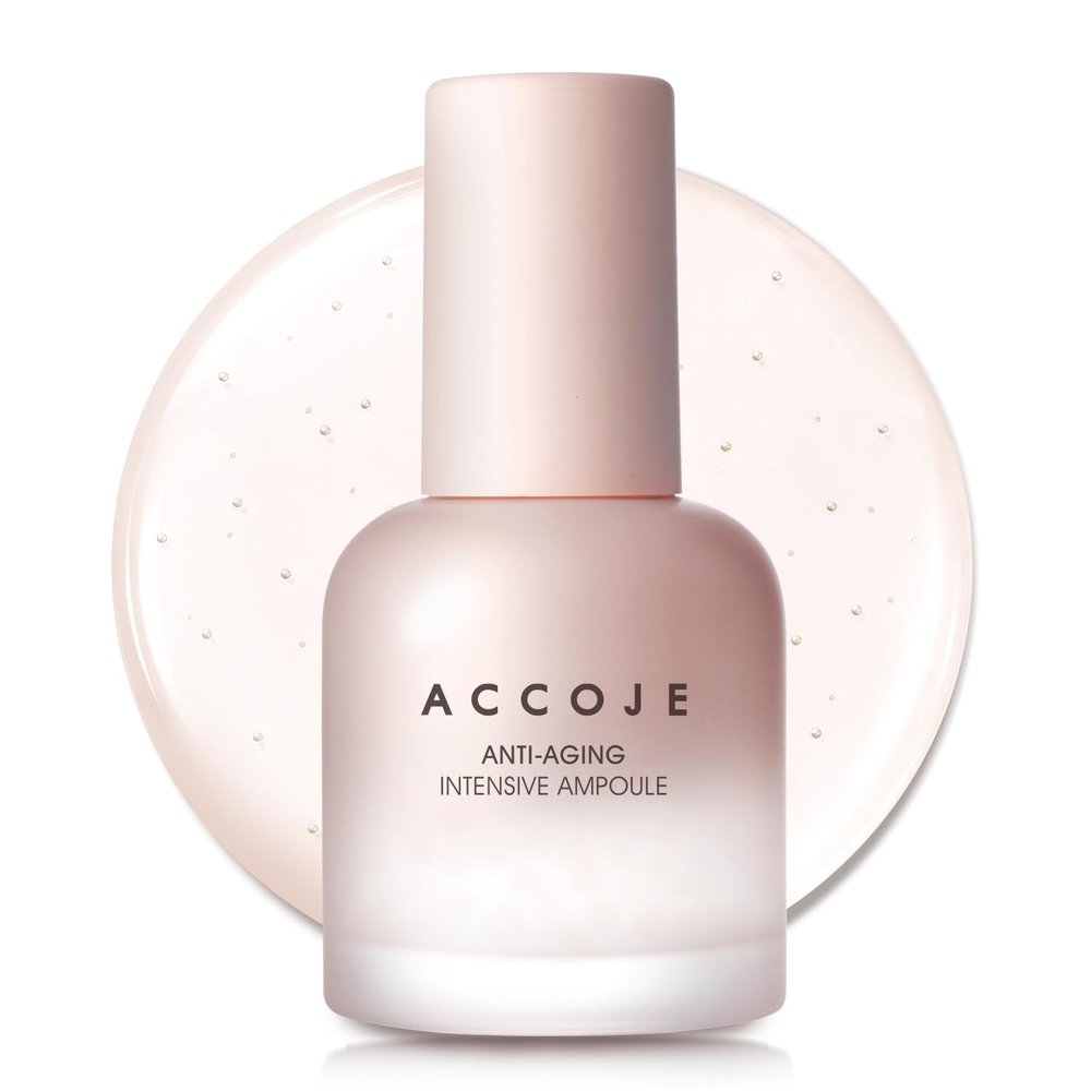ACCOJE Anti-Aging Intensive Ampoule 30ml K-Beauty Peptide Capsule Serum with Jeju Botanical Complex, Firming & Hydrating Skin Care, Premium Gift for Women (Mother's Day, Birthday, Self-Care)