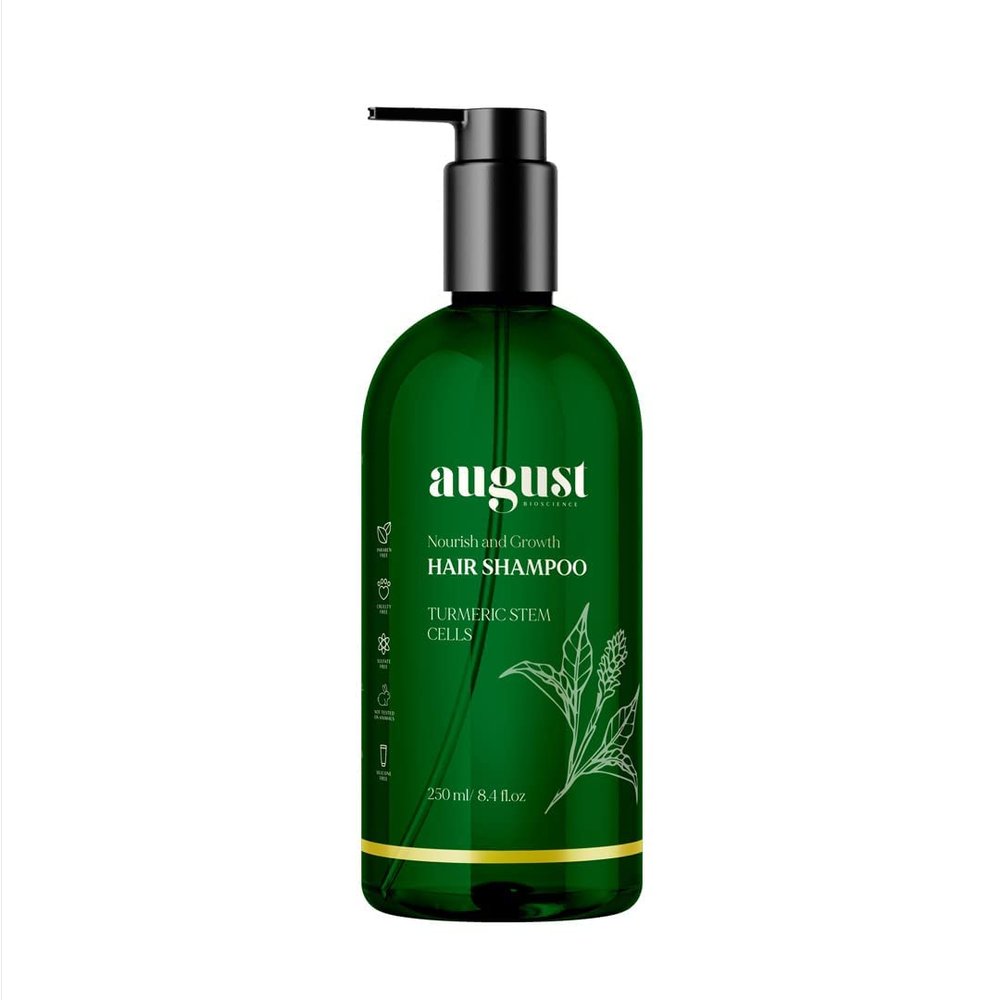 mericaa mall hair Shampoo With Turmeric Stem Cells | For Nourish & Hair Growth | Best Anti Hair Fall Shampoo With Turmeric | Paraben and Sulfate Free Shampoo for Hairfall. (250 ml)