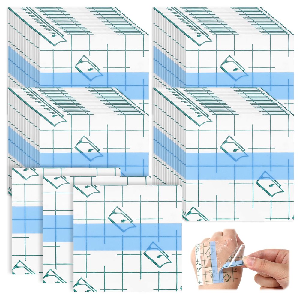 200 Pcs Disposable Adhesive Makeup Hand Palette Single Use Waterproof Makeup Mixing Palette Paper Adhesive Cosmetic Make Up Tape Transparent Cosmetic Tray Clear Foundation Mixing Tray for Women Girls