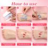 200 Pcs Disposable Adhesive Makeup Hand Palette Single Use Waterproof Makeup Mixing Palette Paper Adhesive Cosmetic Make Up Tape Transparent Cosmetic Tray Clear Foundation Mixing Tray for Women Girls view 4