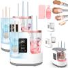 Makeup Brush Cleaner, Makeup Brush Cleaner Machine with Sponge Shampoo, 3 IN 1 Electric cosmetic brush cleaner with Make up Brush Dryer-Holder Suitable for All Brushes (2PC) view 1