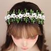 Rumtock Emerald Green Rhinestones Beads Wedding Women Silver Hair Piece Flower Hair Crown (Emerald) view 4