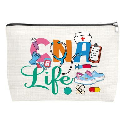Mxrymvu CNA Appreciation Gifts Makeup Bags Certified Nursing Assistant Gift CNA Week Gifts for Nurse Cosmetic Bag CNA Gift for Retirement Graduation Birthday Cosmetic Travel Pouch